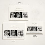 "Awaits" - Holiday Birth Announcement Cards in Ink by Blustery August - Formats Available