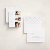 "Extra Cheer Here" - Holiday Birth Announcement Cards in Mint by Everett Paper Goods - Assembled