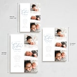 "Extra Cheer Here" - Holiday Birth Announcement Cards in Sky by Everett Paper Goods - Formats Available