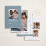 "Best Gift Ever bow" - Holiday Birth Announcement Cards in Frost by Alethea and Ruth - Back of Card Options