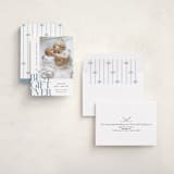 "Best Gift Ever bow" - Holiday Birth Announcement Cards in Frost by Alethea and Ruth - Assembled