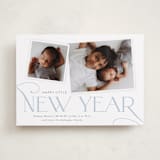 "Little Addition" - Holiday Birth Announcement Cards in Powder by Sarah Brown - Front