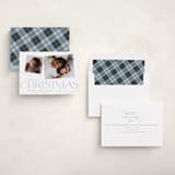 "Little Addition" - Holiday Birth Announcement Cards in Powder by Sarah Brown - Assembled