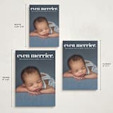 "even merrier." - Holiday Birth Announcement Cards in Snow by Lori Wemple - Formats Available