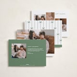 "Best Gift Ever bow" - Holiday Birth Announcement Cards in Sage by Alethea and Ruth - Back of Card Options