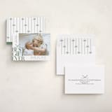 "Best Gift Ever bow" - Holiday Birth Announcement Cards in Sage by Alethea and Ruth - Assembled
