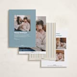"the best thing" - Holiday Birth Announcement Cards in Winter Sky by Ellen Schlegelmilch - Back of Card Options