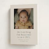 "the best thing" - Holiday Birth Announcement Cards in Winter Sky by Ellen Schlegelmilch - Folded Card