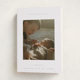 "More to Love" - Holiday Birth Announcement Cards in Linen by Blustery August - Folded Card