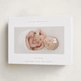 "More to Love" - Holiday Birth Announcement Cards in Linen by Blustery August - Folded Card