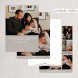 "Together" - Holiday Birth Announcement Cards in Snowflake by Everett Paper Goods - Back of Card Options