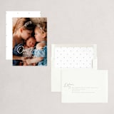 "Together" - Holiday Birth Announcement Cards in Snowflake by Everett Paper Goods - Assembled