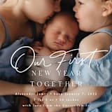 "Together" - Holiday Birth Announcement Cards in Snowflake by Everett Paper Goods - Detail