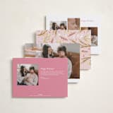 "First Christmas Wreath" - Holiday Birth Announcement Cards in Winter Rose by Alethea and Ruth - Back of Card Options