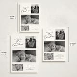 "Merrier This Year" - Holiday Birth Announcement Cards in Snow by Everett Paper Goods - Formats Available