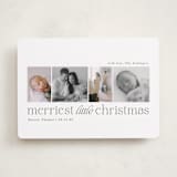 "Little Merriest" - Holiday Birth Announcement Cards in Forest by Sarah Brown - Front