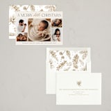"New Addition" - Holiday Birth Announcement Cards in Eggnog by Benita Crandall - Assembled