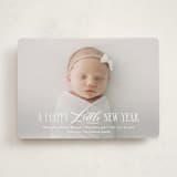 "New Little One" - Holiday Birth Announcement Cards in Snowflake by Julie Murray - Front