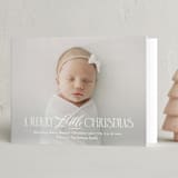 "New Little One" - Holiday Birth Announcement Cards in Snowflake by Julie Murray - Folded Card