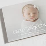"New Little One" - Holiday Birth Announcement Cards in Snowflake by Julie Murray - Detail
