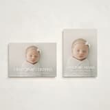"New Little One" - Holiday Birth Announcement Cards in Snowflake by Julie Murray - Photo Orientation Options
