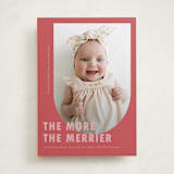 "Viola" - Holiday Birth Announcement Cards in Apple by Deynaaz Daraei - Front