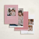 "Viola" - Holiday Birth Announcement Cards in Apple by Deynaaz Daraei - Back of Card Options