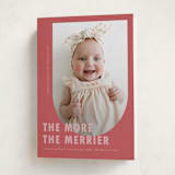 "Viola" - Holiday Birth Announcement Cards in Apple by Deynaaz Daraei - Folded Card