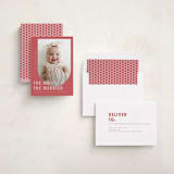 "Viola" - Holiday Birth Announcement Cards in Apple by Deynaaz Daraei - Assembled
