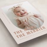 "Viola" - Holiday Birth Announcement Cards in Truffle by Deynaaz Daraei - Detail