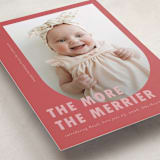 "Viola" - Holiday Birth Announcement Cards in Apple by Deynaaz Daraei - Detail