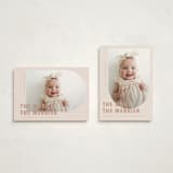 "Viola" - Holiday Birth Announcement Cards in Truffle by Deynaaz Daraei - Photo Orientation Options