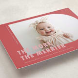 "Viola" - Holiday Birth Announcement Cards in Apple by Deynaaz Daraei - Detail