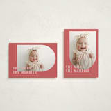 "Viola" - Holiday Birth Announcement Cards in Apple by Deynaaz Daraei - Photo Orientation Options