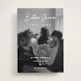 "Extra Cheer" - Holiday Birth Announcement Cards in Snow by fatfatin - Front