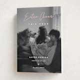 "Extra Cheer" - Holiday Birth Announcement Cards in Blush by fatfatin - Folded Card