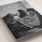 "Extra Cheer" - Holiday Birth Announcement Cards in Blush by fatfatin - Detail