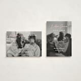 "Extra Cheer" - Holiday Birth Announcement Cards in Blush by fatfatin - Photo Orientation Options