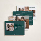 "Expecting" - Holiday Birth Announcement Cards in Ivy by Corinne Malesic - Back of Card Options