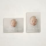 "New Little One" - Holiday Birth Announcement Cards in Snowflake by Julie Murray - Photo Orientation Options