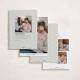 "There is one more" - Holiday Birth Announcement Cards in Snow by Jackie Crawford - Back of Card Options