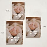 "There is one more" - Holiday Birth Announcement Cards in Snow by Jackie Crawford - Formats Available