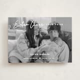 "Extra Cheer" - Holiday Birth Announcement Cards in Snow by fatfatin - Front