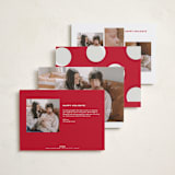 "Extra Cheer" - Holiday Birth Announcement Cards in Snow by fatfatin - Back of Card Options