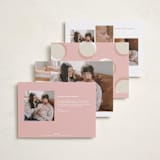 "Extra Cheer" - Holiday Birth Announcement Cards in Blush by fatfatin - Back of Card Options