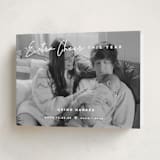 "Extra Cheer" - Holiday Birth Announcement Cards in Snow by fatfatin - Folded Card