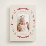 "Festive Dreams" - Holiday Birth Announcement Cards in Halo by Teju Reval - Front