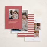 "Festive Dreams" - Holiday Birth Announcement Cards in Halo by Teju Reval - Back of Card Options