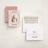 "Festive Dreams" - Holiday Birth Announcement Cards in Halo by Teju Reval - Assembled