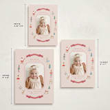 "Festive Dreams" - Holiday Birth Announcement Cards in Candy Cane by Teju Reval - Formats Available